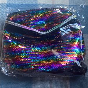 Rainbow Sequin BirdsOfPrey Harley Quinn Fanny Pack